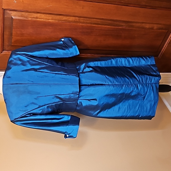 JADE BY JASMINE DRESS 2PC P4 MOTHER OF BRIDE SOCIAL OCCASION BLUE GREEN NWOT - Picture 8 of 13